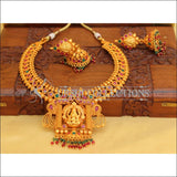 Matte Finish Elegant Traditional Temple Necklace Set UC-NEW173 - Necklace Set
