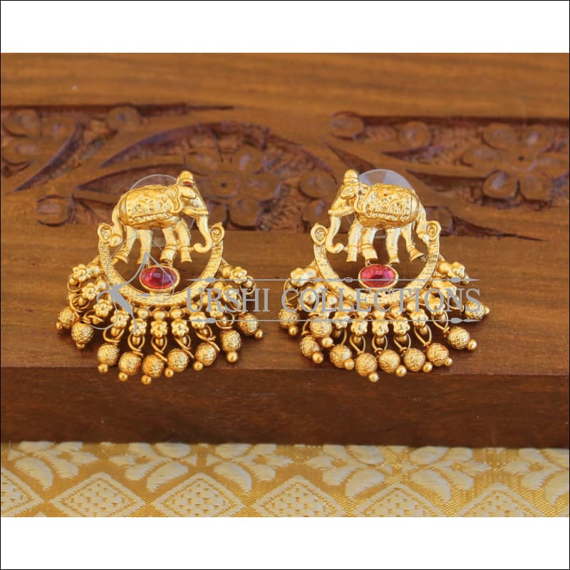 Matte finish elephant pendant set M640 - Pendant Set