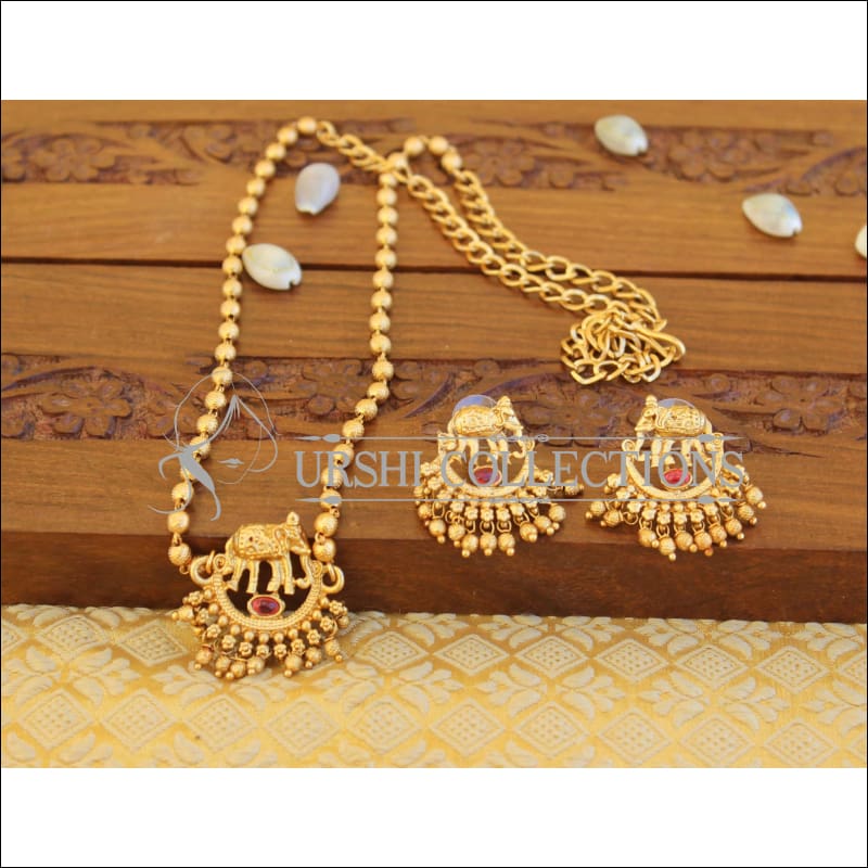 Matte finish elephant pendant set M641 - Pendant Set