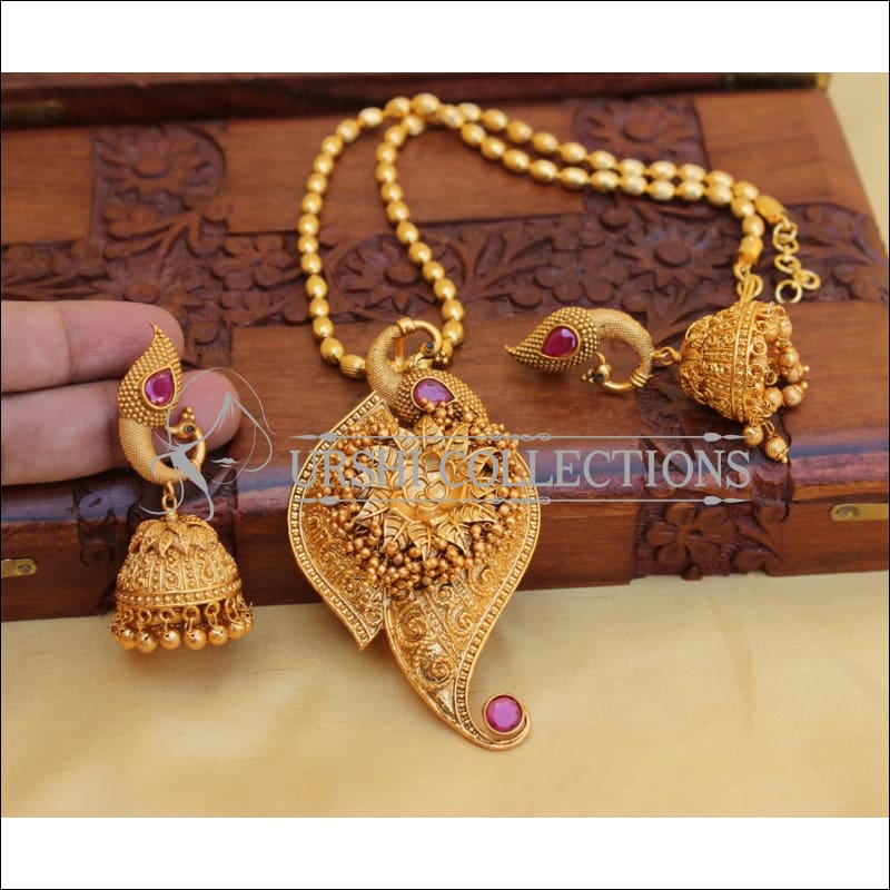 MATTE FINISH PEACOCK PENDANT SET UC-NEW3021 - Pendant Set
