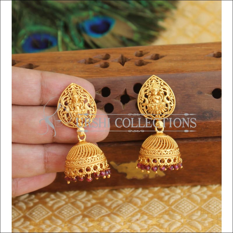 Matte finish temple earrings M321 - Earrings