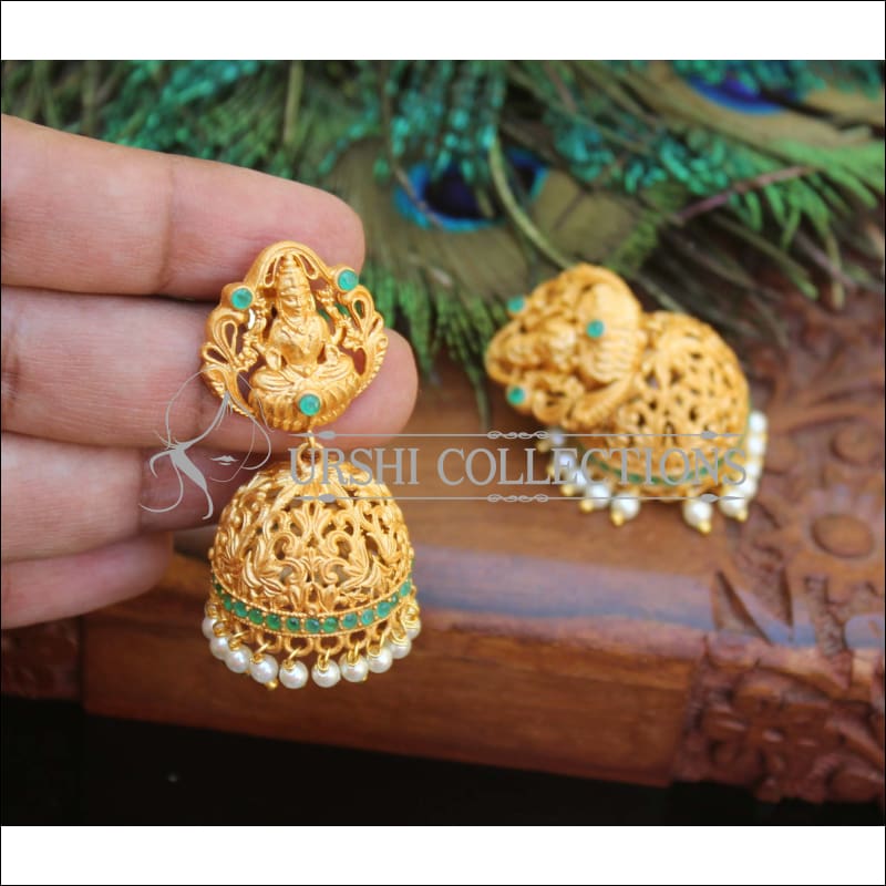 MATTE FINISH TEMPLE EARRINGS M74 - Earrings