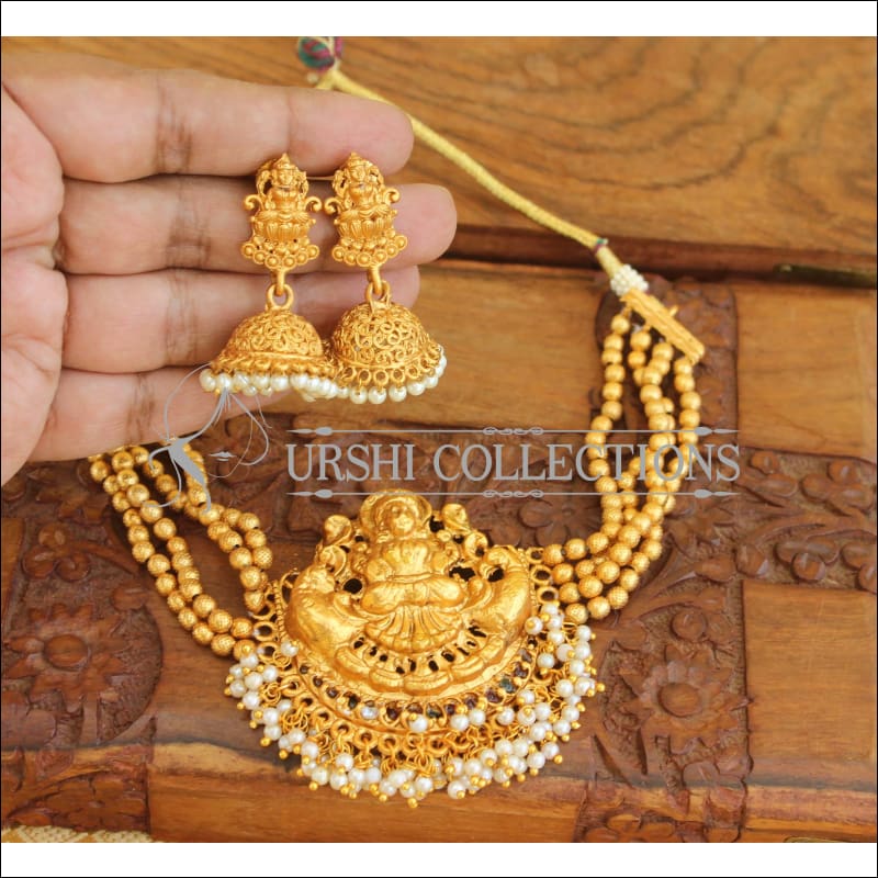 Matte finish Temple necklace set M153 - Necklace Set