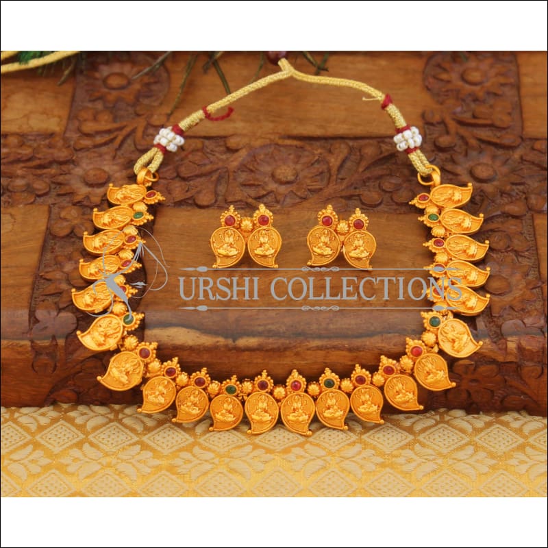 Matte finish Temple necklace set M155 - MULTI - Necklace Set