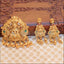 Matte Finish Traditional Temple Design Lakshmi Pendant Set
