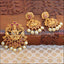 Peacock And Lakshmi Temple Design Pendant Set