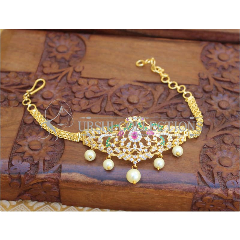Peacock CZ Gold plated Aramlet M48 - BAJU BAND