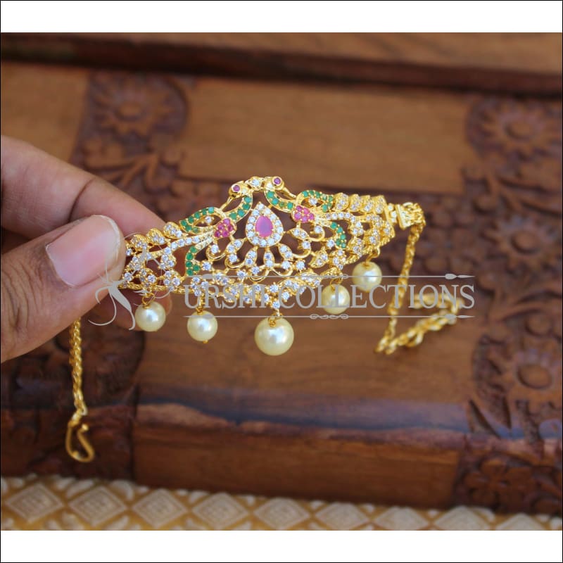 Peacock CZ Gold plated Aramlet M48 - BAJU BAND