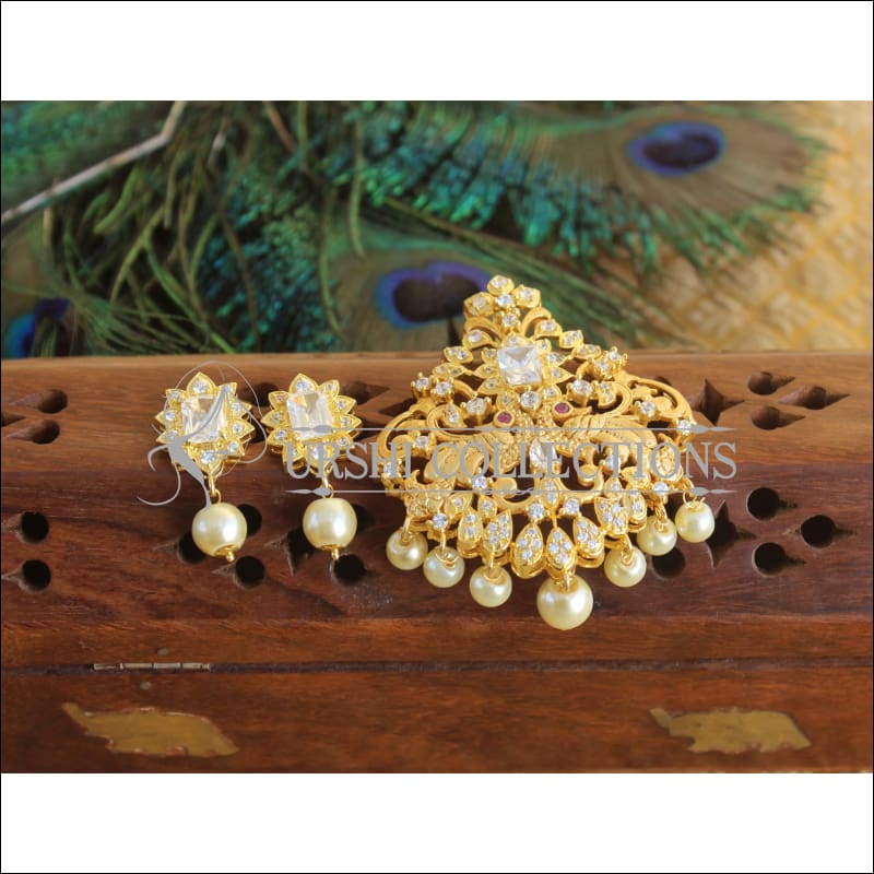 Peacock matte finish pendant set M583 - Pendant Set