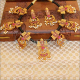 Traditional Designer Black Thread Elegant Necklace Set - Pink - Necklace Set