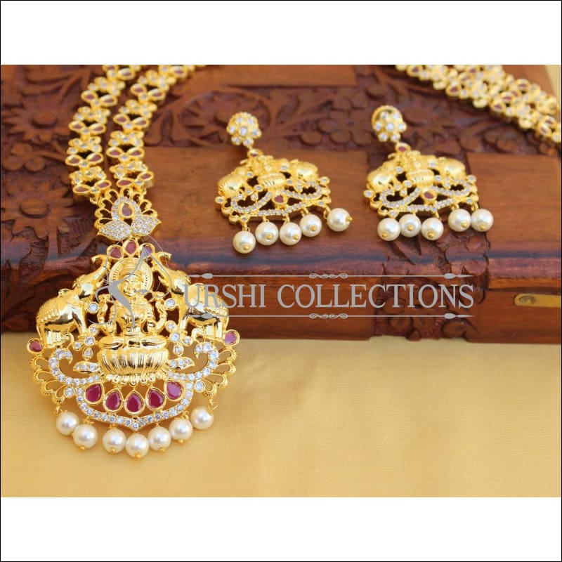 Traditional Gold Plated Lakshmi Necklace Set UC-NEW80 - Necklace Set