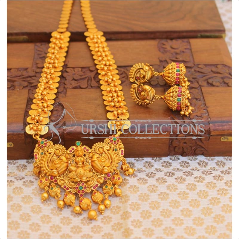 Traditional Matte Finish Coin Necklace Set UC-NEW254 - Multi - Necklace Set