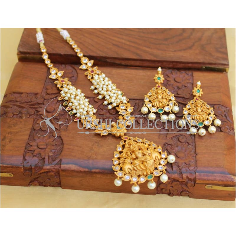 Traditional Matte Finish Lakshmi Necklace Set UC-NEW193 - Necklace Set