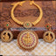 Traditional Temple Design Krishna Pendant Set